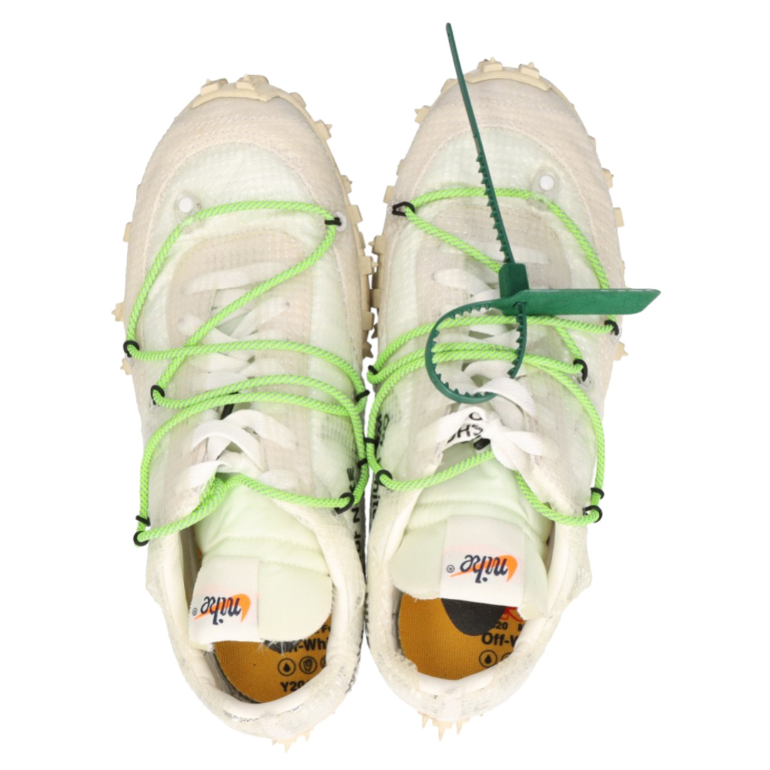 NIKE(ナイキ)のNIKE ナイキ ×OFF WHITE WMNS WAFFLE RACER/OW オフホワイト ウィメンズ ワッフルレーサー ローカットスニーカー ホワイト US8.5/25.5cm CD8180-100 メンズの靴/シューズ(スニーカー)の商品写真