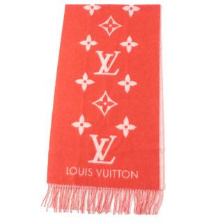 ルイヴィトン(LOUIS VUITTON)の極美品◎LOUIS VUITTON ルイヴィトン 23年製 M78906 レイキャビック カシミヤ100％ ルージュ マフラー 170×45cm 箱付き イタリア製 正規品 レディース(マフラー/ショール)