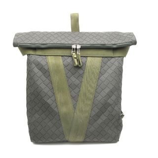 Bottega Veneta - BOTTEGA VENETA (ボッテガヴェネタ) イントレチャート ニューラバー バックパック キャンピング 652004 リュックサック デイパック カーキ メンズ 美品