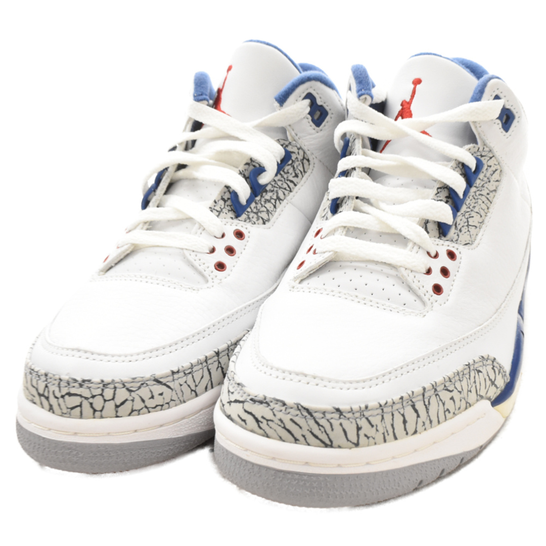 NIKE(ナイキ)のNIKE ナイキ 【鑑賞用 2009年製】AIR JORDAN 3 RETRO TRUE BLUE 136064-141 エアジョーダン3 レトロ ホワイト トゥルーブルー スニーカー メンズの靴/シューズ(スニーカー)の商品写真