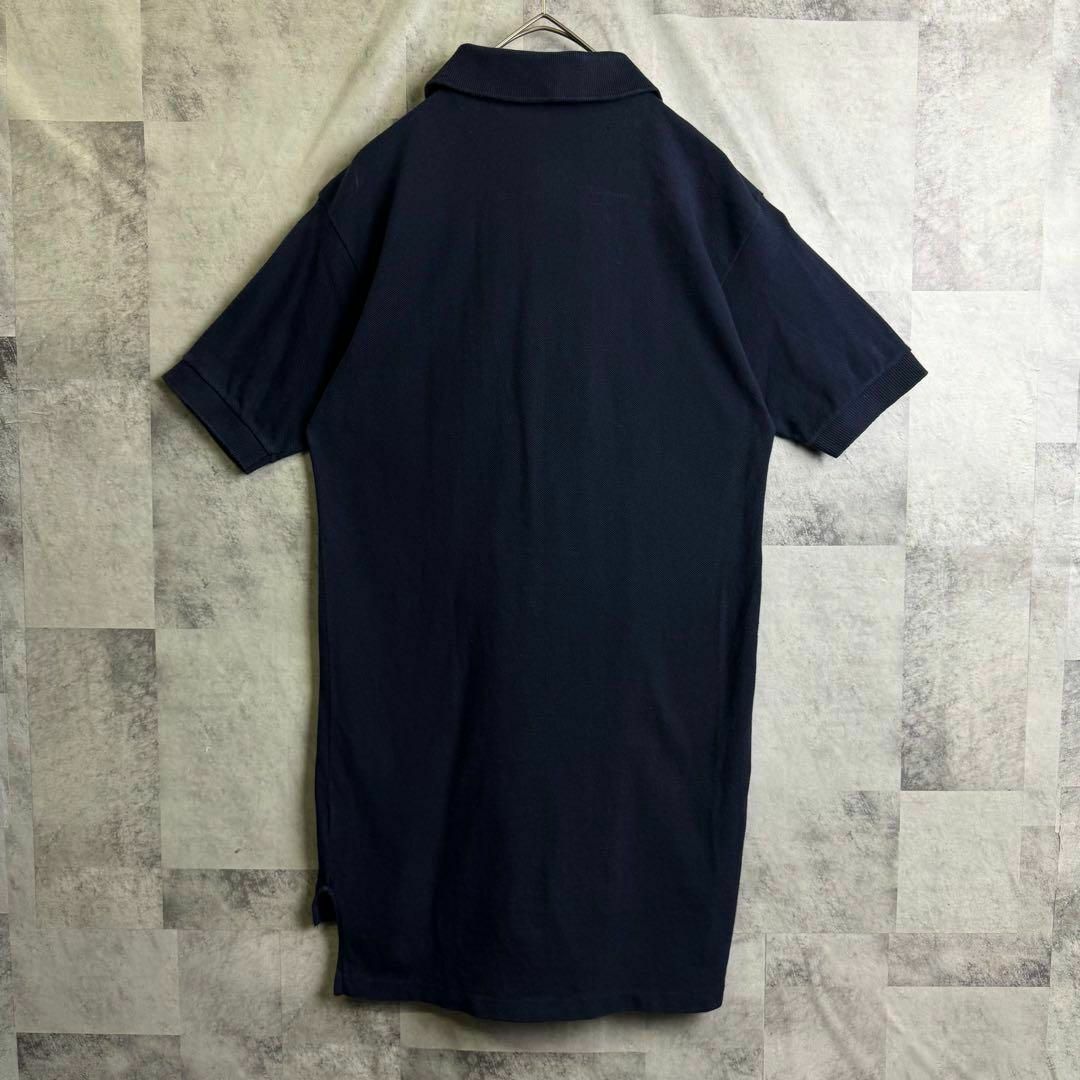 LACOSTE(ラコステ)の希少 70s アイゾッドラコステ 鹿子ポロシャツ 半袖 刺繍ロゴ ネイビー M メンズのトップス(ポロシャツ)の商品写真