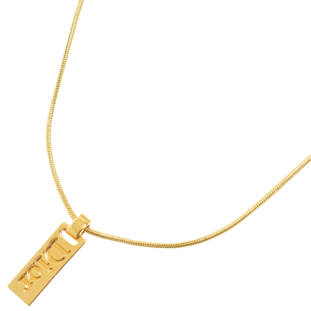 Dior(ディオール)のDIOR ディオール ロゴプレート スネークチェーン ネックレス ゴールド メンズのアクセサリー(ネックレス)の商品写真