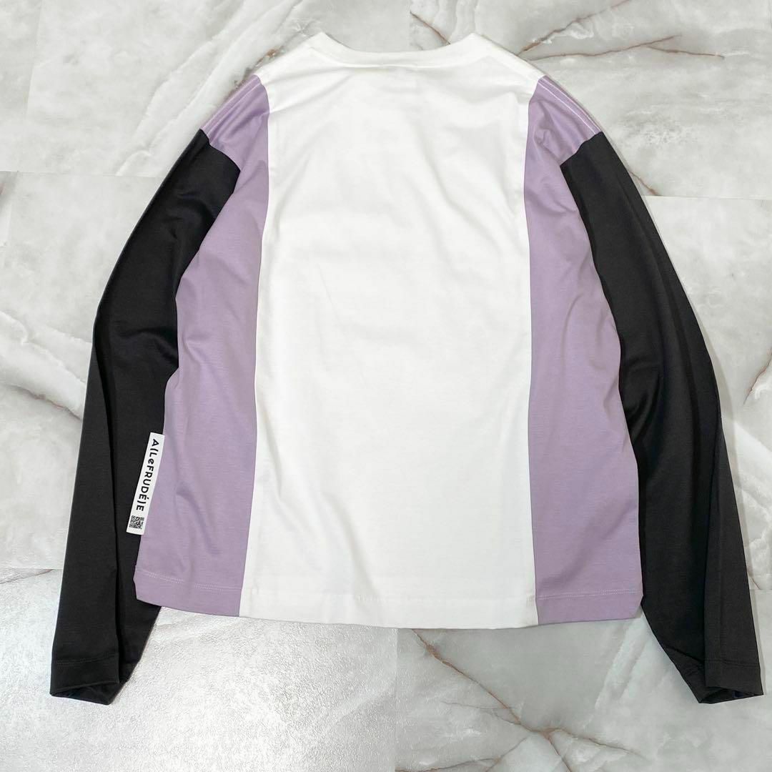 A12617 アレフルード　19SS ドッキングカットソー　白紫黒　M ロンT メンズのトップス(Tシャツ/カットソー(七分/長袖))の商品写真