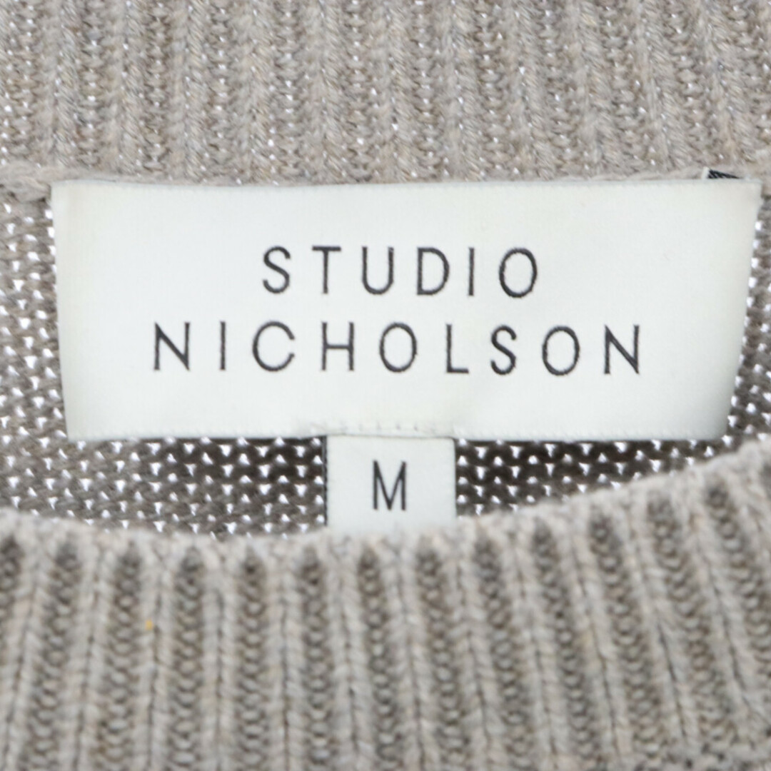 STUDIO NICHOLSON スタジオニコルソン コットンウール長袖 ニットセーター グレー 51-10-122006 メンズのトップス(ニット/セーター)の商品写真