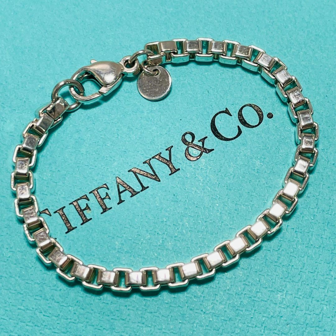 Tiffany & Co.(ティファニー)の希少サイズ 13cm ティファニー ベネチアン ブレスレット シルバー★694 レディースのアクセサリー(ブレスレット/バングル)の商品写真