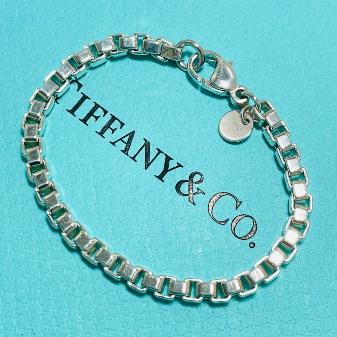 Tiffany & Co.(ティファニー)の希少サイズ 13cm ティファニー ベネチアン ブレスレット シルバー★694 レディースのアクセサリー(ブレスレット/バングル)の商品写真