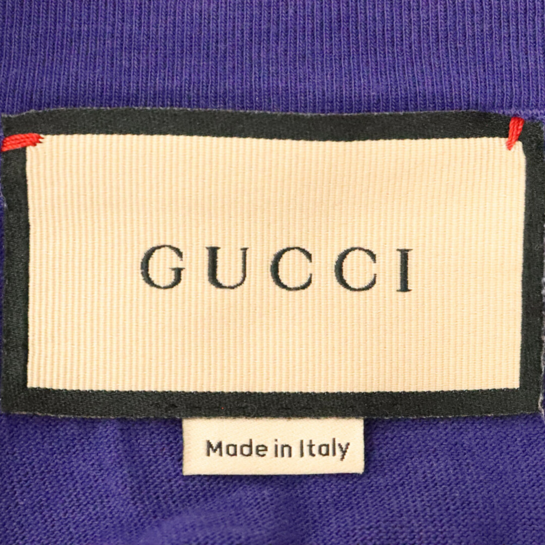 Gucci(グッチ)のGUCCI グッチ 21SS 25グッチエスカトロジーアンドブラインドフォーラブ1921プリント 半袖Tシャツ カットソー ネイビー 655459 XJDHG メンズのトップス(Tシャツ/カットソー(半袖/袖なし))の商品写真