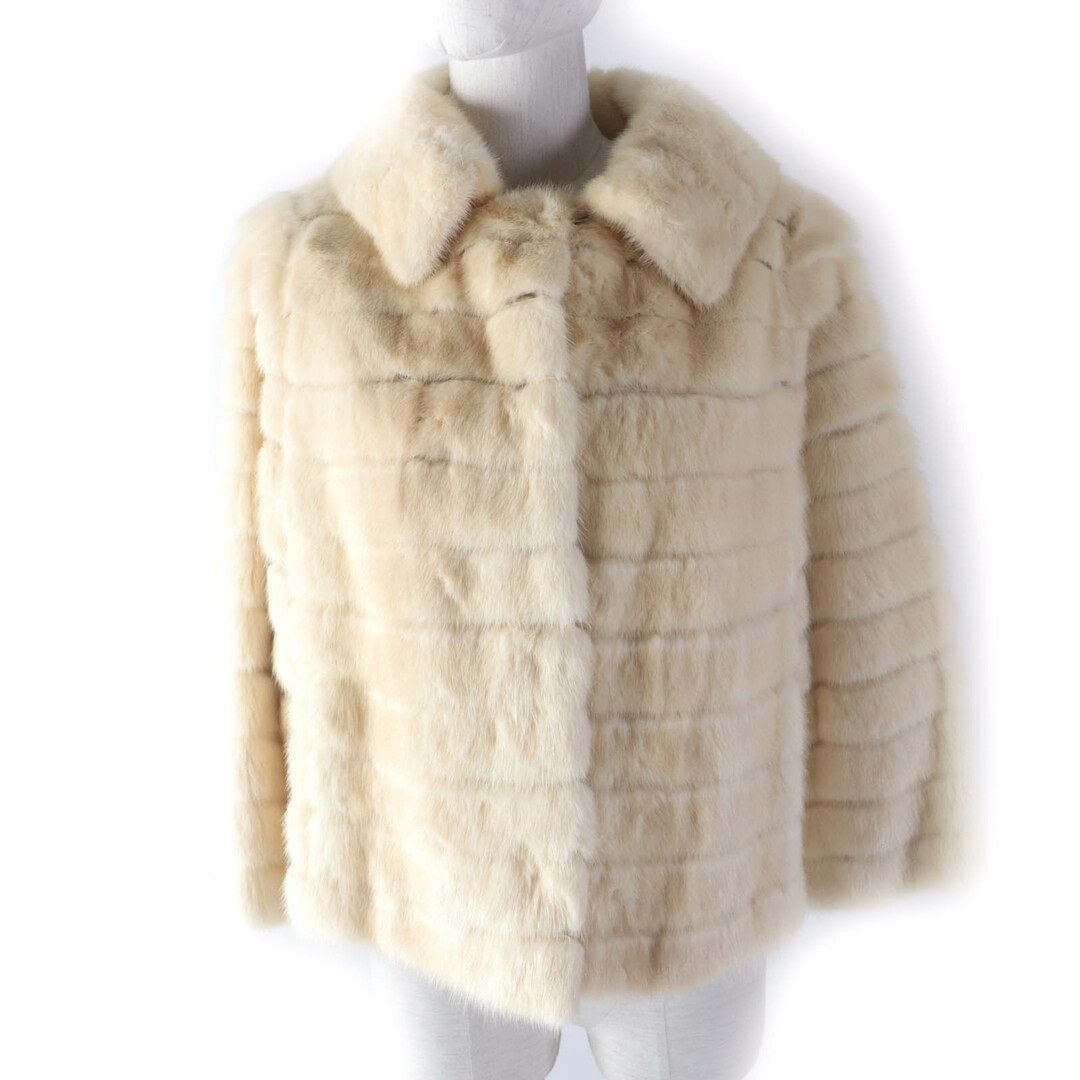 BODY DRESSING Deluxe - 極美品★BODY DRESSING Deluxe ボディドレッシングデラックス KOPENHAGENFUR コペンハーゲンファー ANNA KEL アンナケリー パールホワイトミンク ショートコート/ジャケット アイボリー 38 イタリア製 正規品 レディース