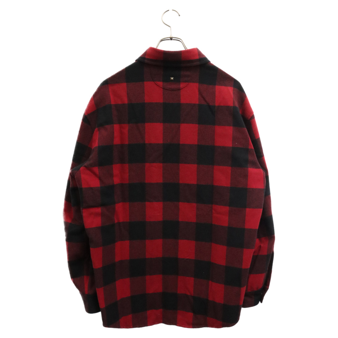 VALENTINO(ヴァレンティノ)のVALENTINO ヴァレンチノ CHECKED WOOL JACKET 1V3CIL708LD チェック ウールジャケット レッド メンズのジャケット/アウター(フライトジャケット)の商品写真