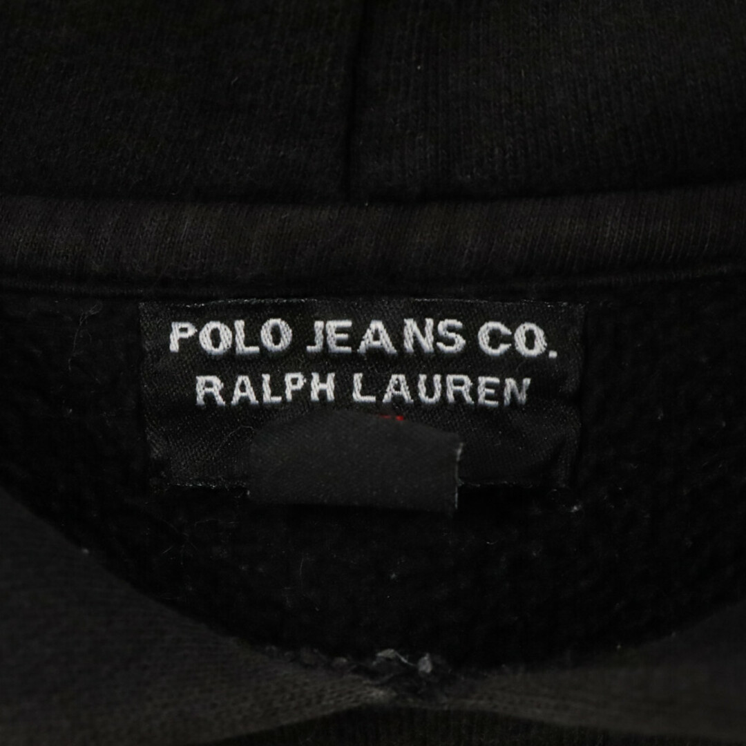 POLO JEANS ポロ ジーンズ フロント刺繍 スウェット プルオーバーパーカー ブラック メンズのトップス(パーカー)の商品写真