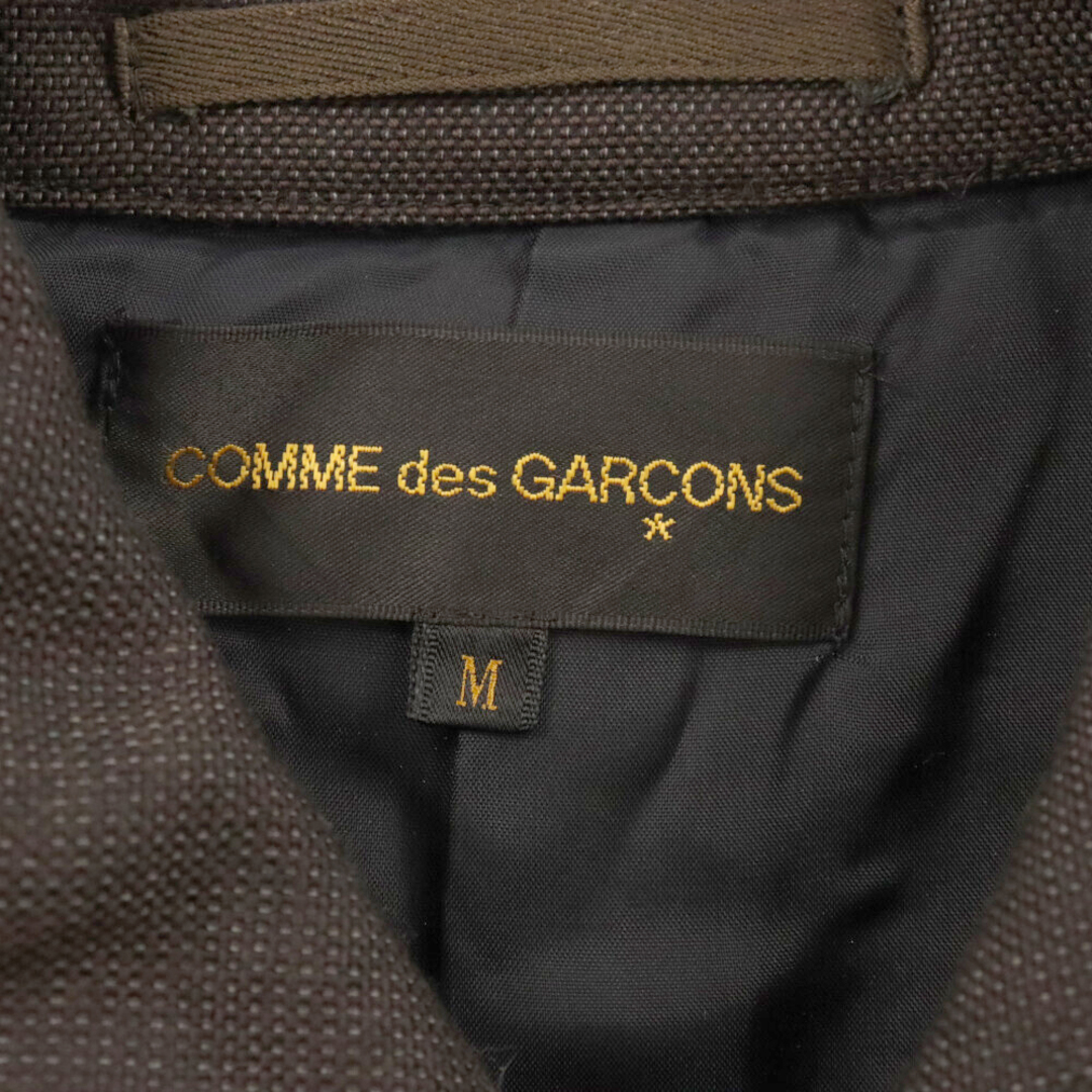 COMME des GARCONS(コムデギャルソン)のCOMME des GARCONS コムデギャルソン 03AW ウールチェック 比翼ステンカラー コート レディース ブラウン GK-C001 メンズのジャケット/アウター(ステンカラーコート)の商品写真