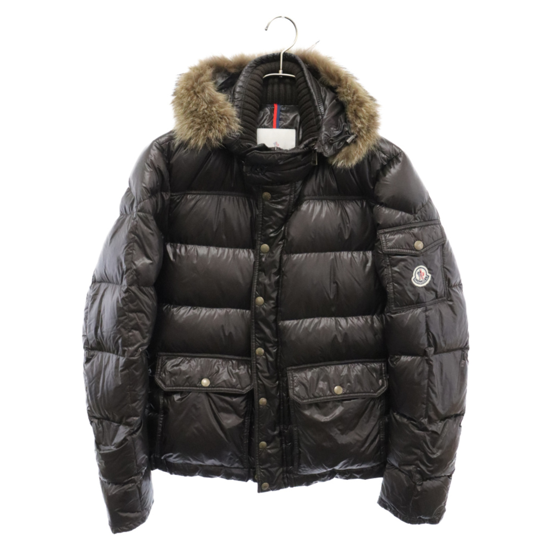 MONCLER(モンクレール)のMONCLER モンクレール HUBERT ヒューベル ファー付き キルティング ジップアップ ダウンジャケット ブラウン 320914193215 メンズのジャケット/アウター(ダウンジャケット)の商品写真