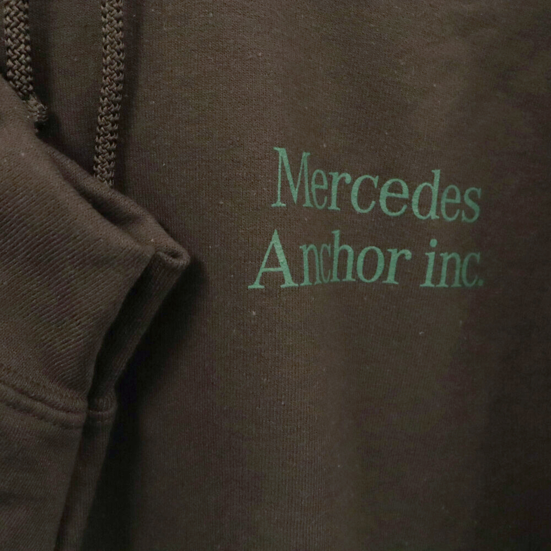 Mercedes Anchor Inc. メルセデスアンカーインク Hoodie Sweat ロゴプリント プルオーバーパーカー フーディースウェット ブラウン メンズのトップス(パーカー)の商品写真