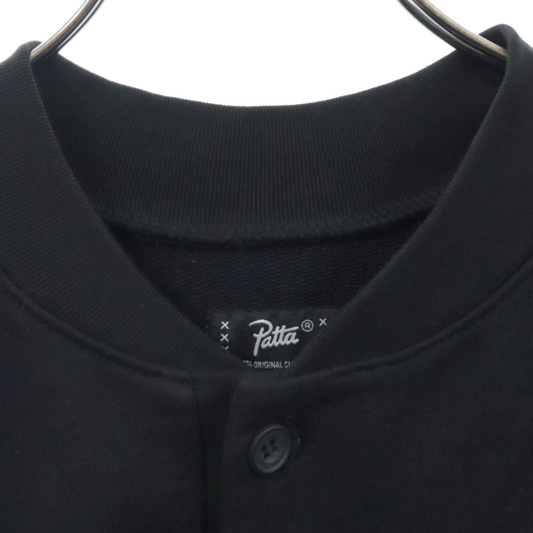 Patta パタ ヘンリーネック スウェットトレーナー ブラック メンズのトップス(スウェット)の商品写真