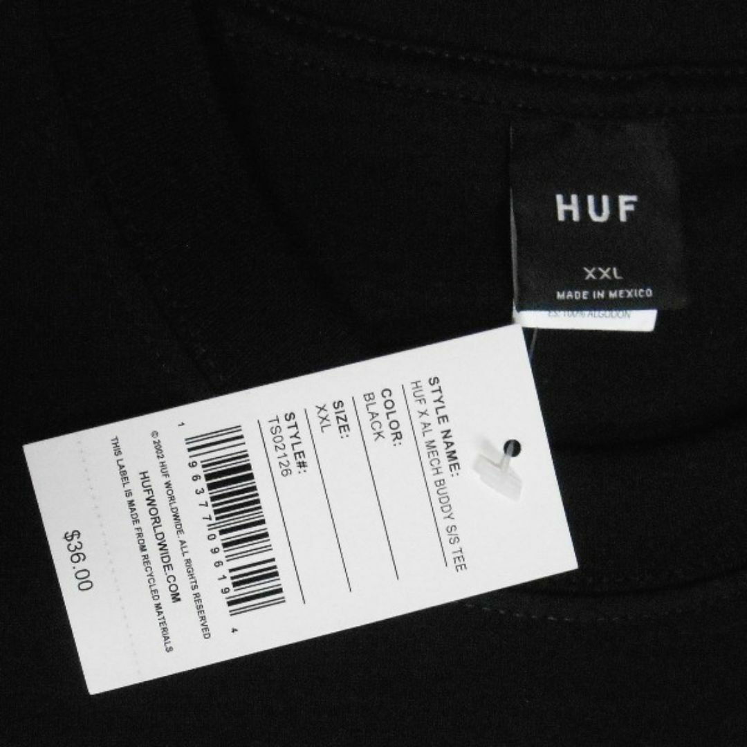 HUF(ハフ)のHUF×ALIENLABS*ハフ*US:XXL[MECH BUDDY]黒半袖T メンズのトップス(Tシャツ/カットソー(半袖/袖なし))の商品写真
