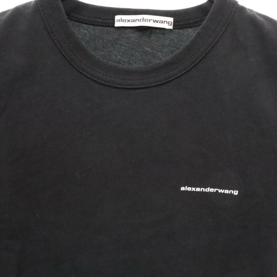 Alexander Wang(アレキサンダーワン)のALEXANDER WANG アレキサンダーワン 22AW ロゴプリント クルーネック カットソー 半袖Tシャツ ブラック レディース 1CC2221634 メンズのトップス(Tシャツ/カットソー(半袖/袖なし))の商品写真