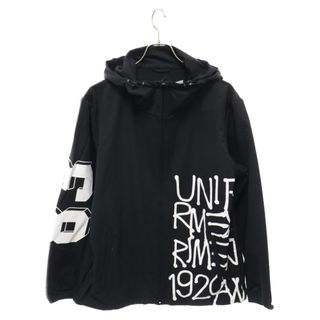 ユニフォームエクスペリメント(uniform experiment)のUNIFORM EXPERIMENT ユニフォームエクスペリメント 19AW 4WAY STRETCH GRAFFITI HOOD BLOUSON ストレッチ グラフティー フーデッド ブルゾン ナイロンジャケットブラック UE-192028(ナイロンジャケット)