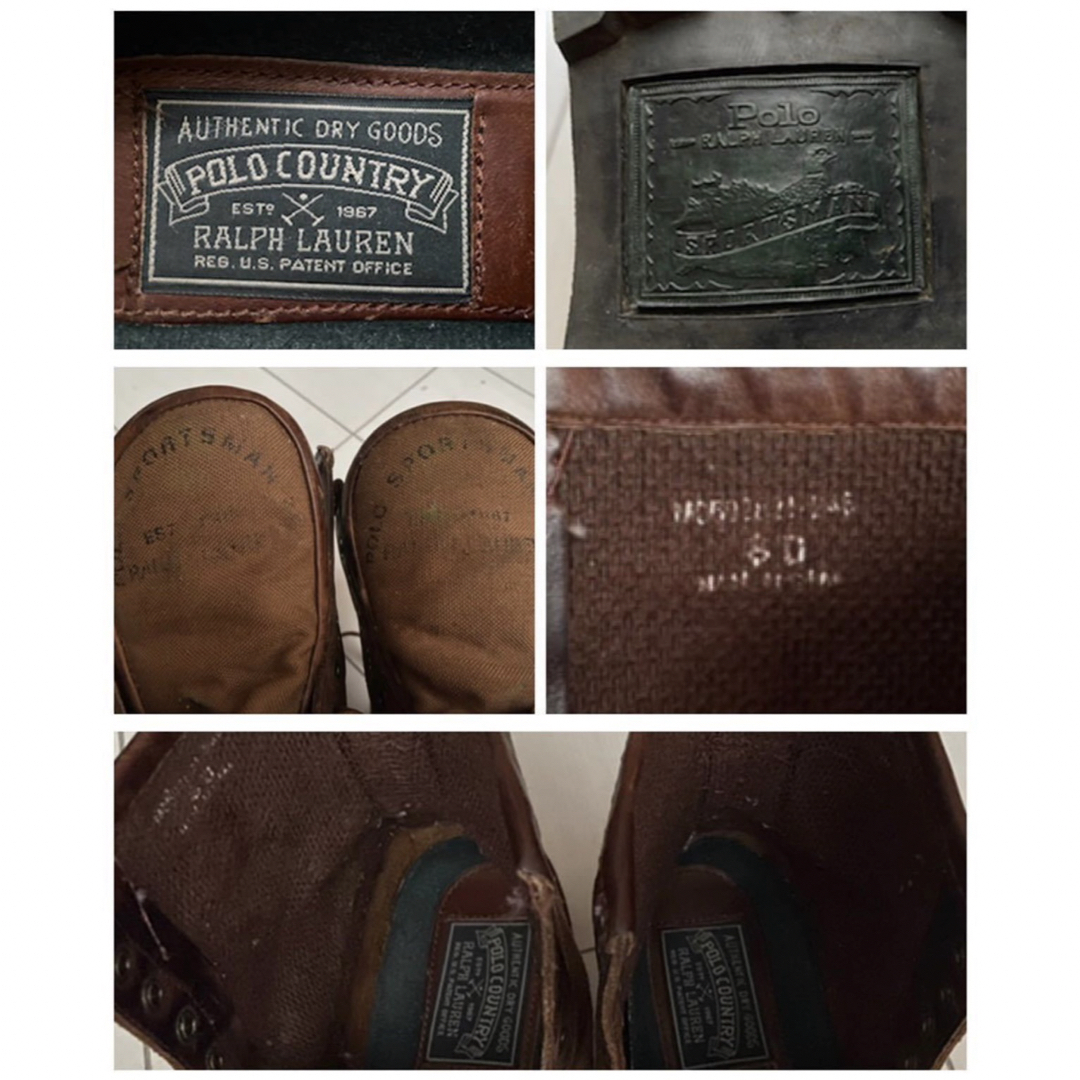 POLO RALPH LAUREN(ポロラルフローレン)の90s POLO COUNTRY SPORTSMAN ブーツ ラルフローレン 革 メンズの靴/シューズ(ブーツ)の商品写真