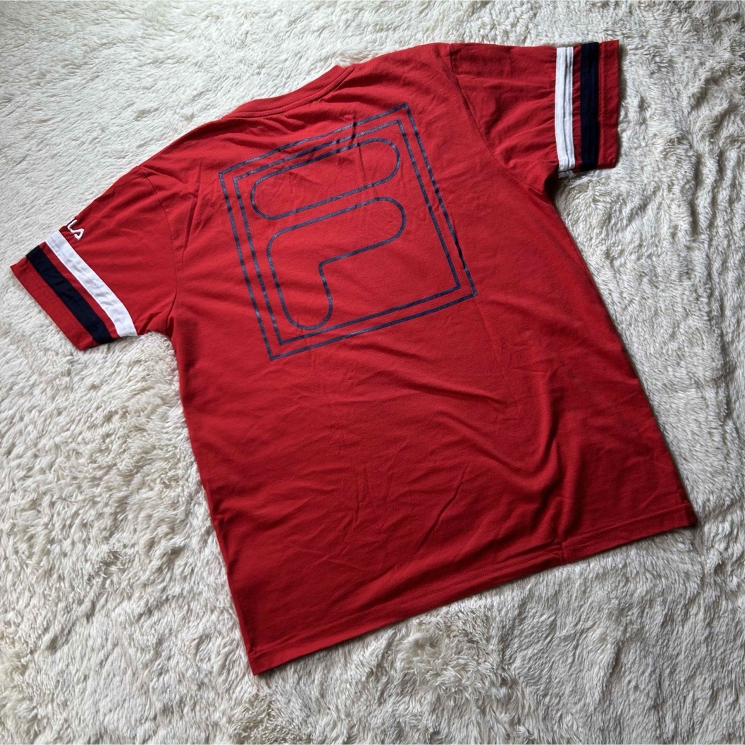 FILA(フィラ)のFILAフィラ　ビックバックプリント　半袖Tシャツ　 Lサイズ　レッド メンズのトップス(Tシャツ/カットソー(半袖/袖なし))の商品写真