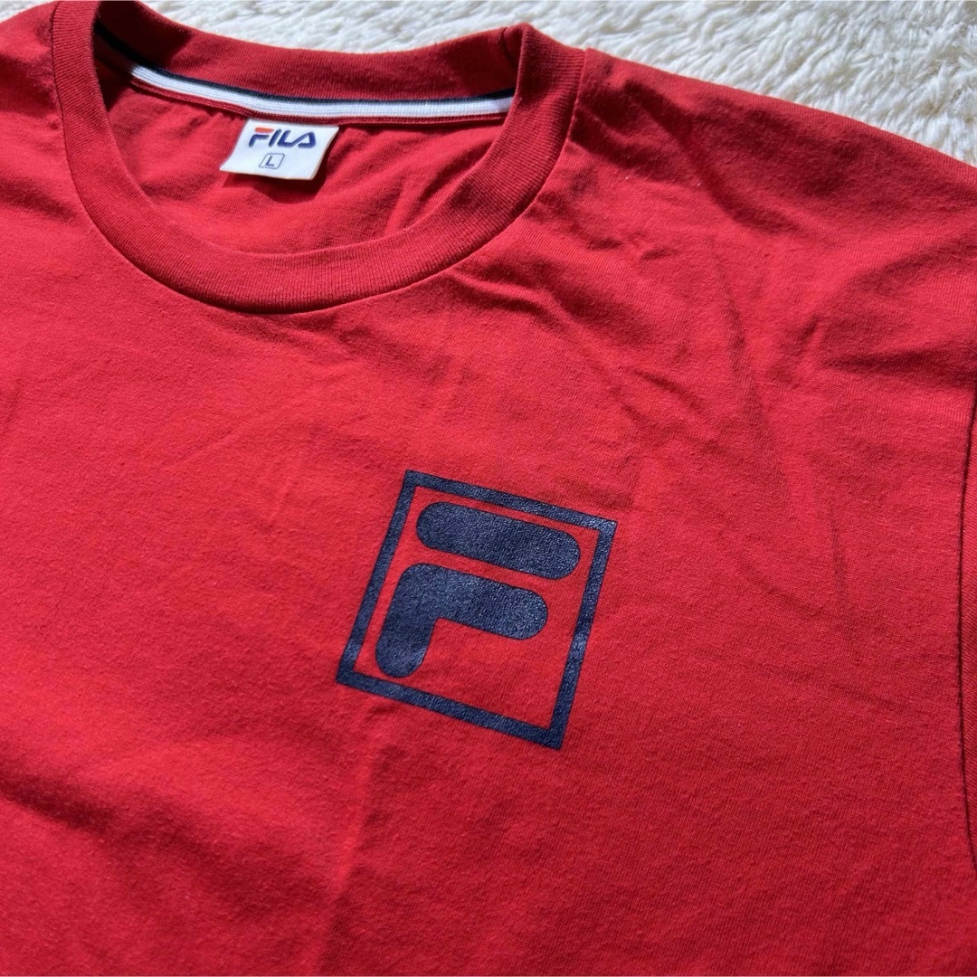 FILA(フィラ)のFILAフィラ　ビックバックプリント　半袖Tシャツ　 Lサイズ　レッド メンズのトップス(Tシャツ/カットソー(半袖/袖なし))の商品写真