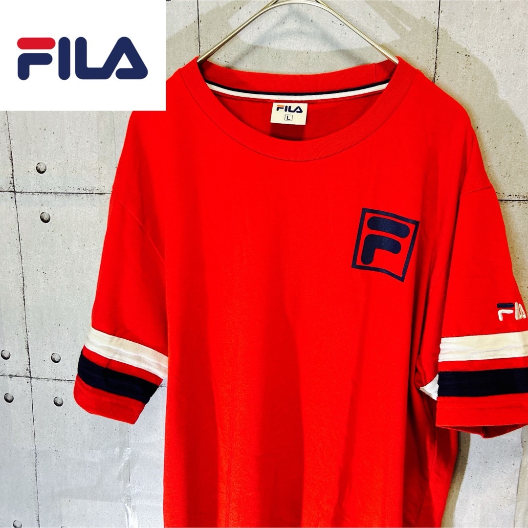 FILA(フィラ)のFILAフィラ　ビックバックプリント　半袖Tシャツ　 Lサイズ　レッド メンズのトップス(Tシャツ/カットソー(半袖/袖なし))の商品写真