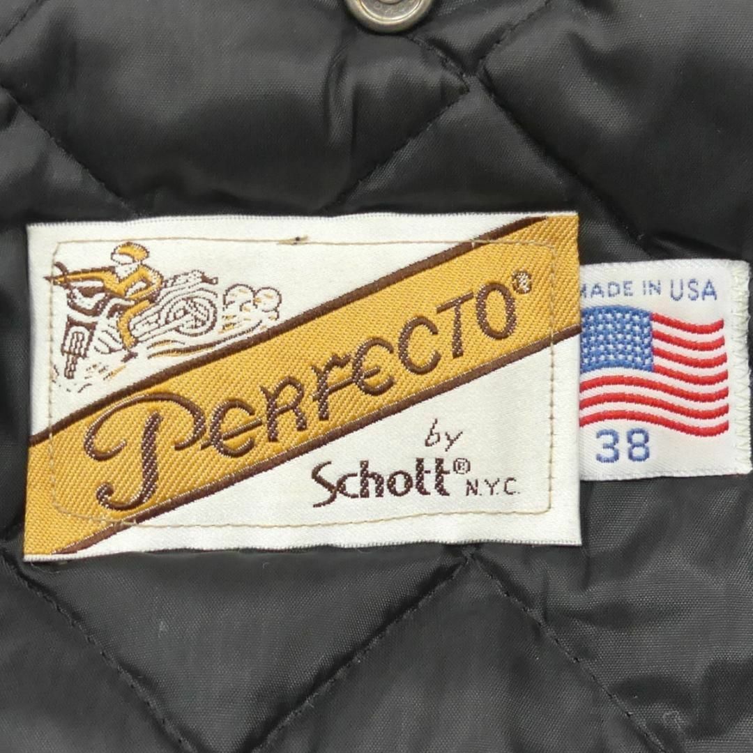 schott(ショット)のSchott ショット ライダースジャケット ダブル 38 USA製HH9495 メンズのジャケット/アウター(レザージャケット)の商品写真