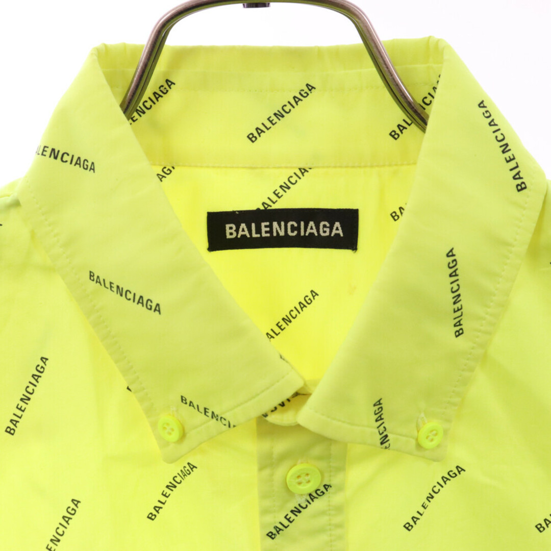 Balenciaga(バレンシアガ)のBALENCIAGA バレンシアガ ロゴ総柄プリントロングスリーブシャツ 長袖シャツ 534333 TILX6 イエロー メンズのトップス(シャツ)の商品写真