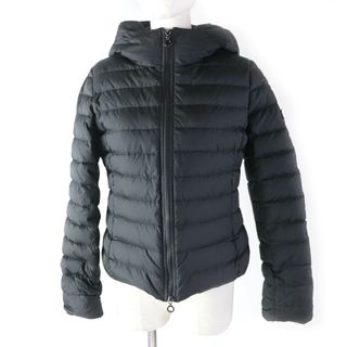 タトラス(TATRAS)の極美品★TATRAS タトラス 23年製 LTAT23A4951-D SHIROKU シロク ロゴワッペン・フード付 ZIP UP  ダウンジャケット ブラック 3 正規品 レディース(ダウンジャケット)