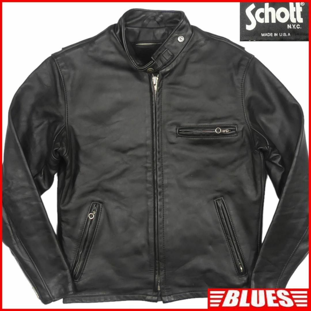 schott(ショット)のSchott ショット 641 ライダースジャケット 38 シングルHH9505 メンズのジャケット/アウター(レザージャケット)の商品写真