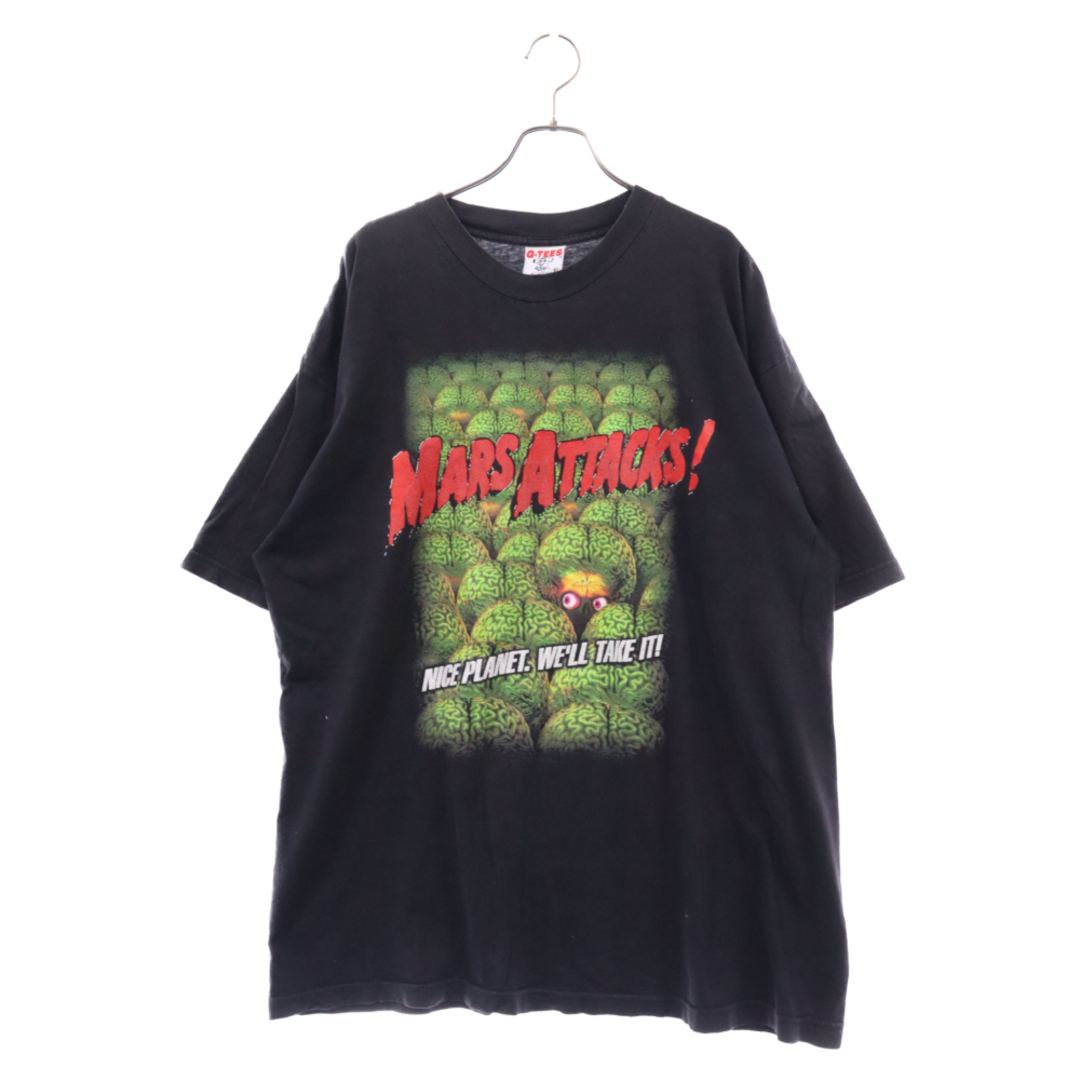 VINTAGE ヴィンテージ 90s MARS ATTACKS マーズアタックス Tシャツ Q-TEESボディ ブラック メンズのトップス(Tシャツ/カットソー(半袖/袖なし))の商品写真