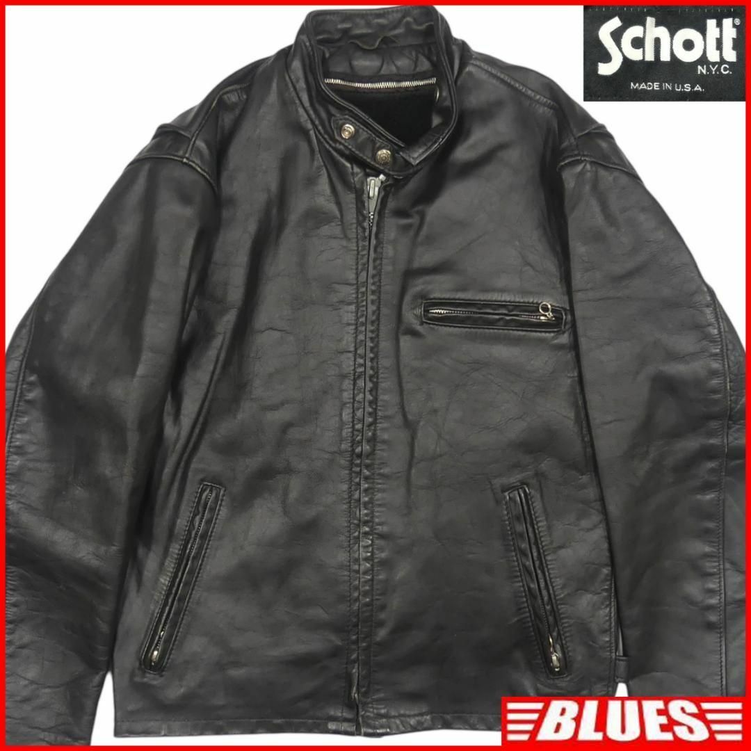 schott(ショット)のSchott ショット 641 ライダースジャケット 40シングルHH9504 メンズのジャケット/アウター(レザージャケット)の商品写真