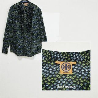 トリーバーチ(Tory Burch)の【TORY BURCH】トリーバーチ フリル ブランドボタン シャツ(シャツ/ブラウス(長袖/七分))