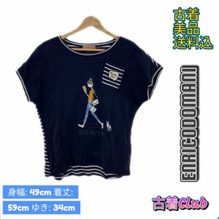 エンリコドマーニ トップス Tシャツ カットソー 半袖 ラウンドネック ドルマン(Tシャツ(半袖/袖なし))