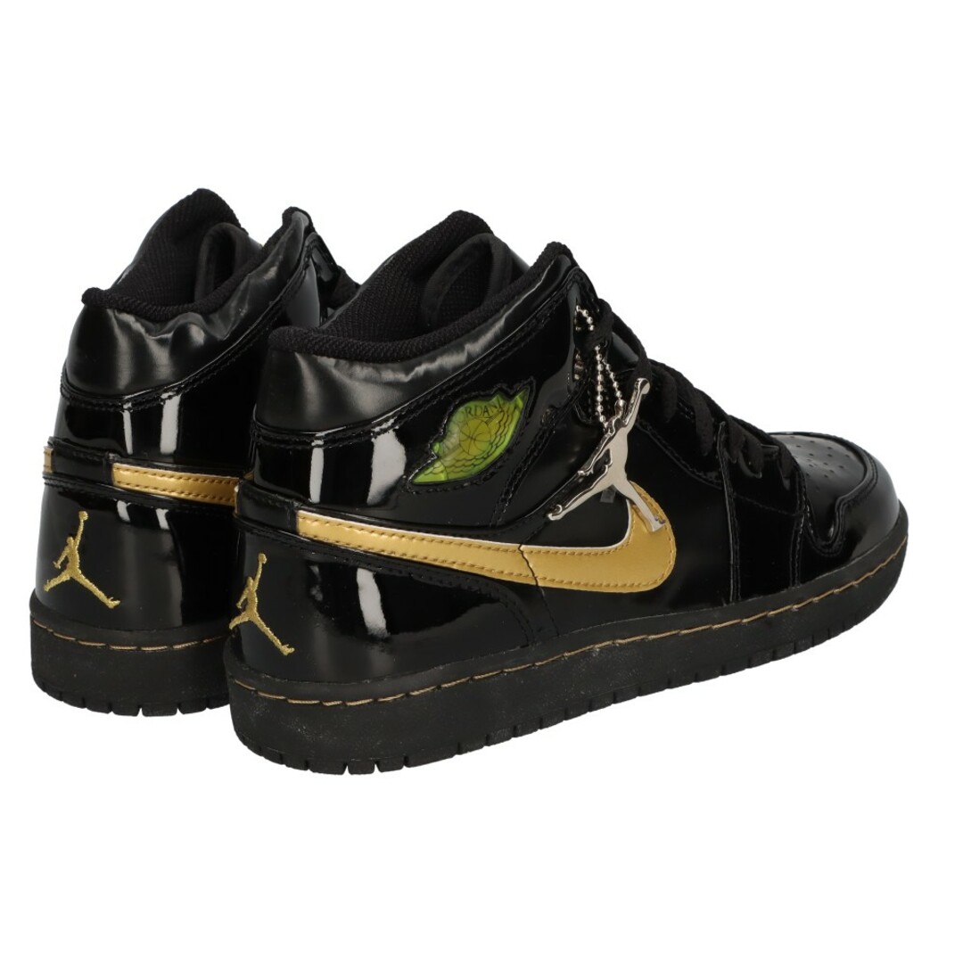 NIKE(ナイキ)のNIKE ナイキ Air Jordan 1 Retro Mid Black Metalic Gold 2003 エアジョーダン ハイカットスニーカー パテント ブラック/ゴールド US8.5/26.5cm 136085-070 メンズの靴/シューズ(スニーカー)の商品写真