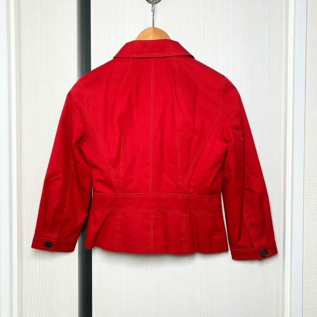 LOUIS VUITTON(ルイヴィトン)のルイヴィトン コットン ジャケット 38 レッド 赤 アウター 上着 ビトン 綿 レディースのジャケット/アウター(ブルゾン)の商品写真