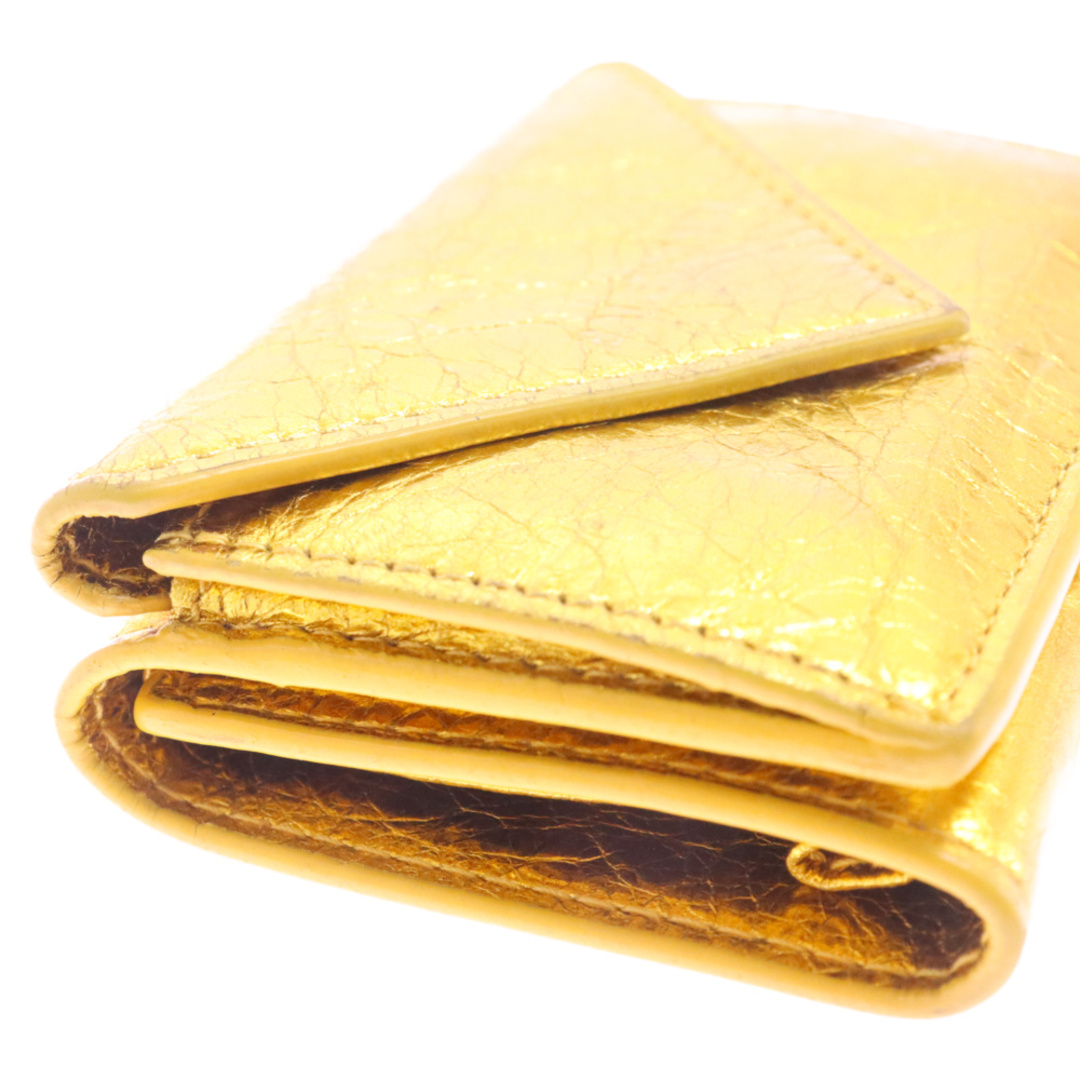 Balenciaga(バレンシアガ)のBALENCIAGA バレンシアガ ペーパー ミニウォレット 391446 折り畳み財布 ゴールド メンズのファッション小物(折り財布)の商品写真