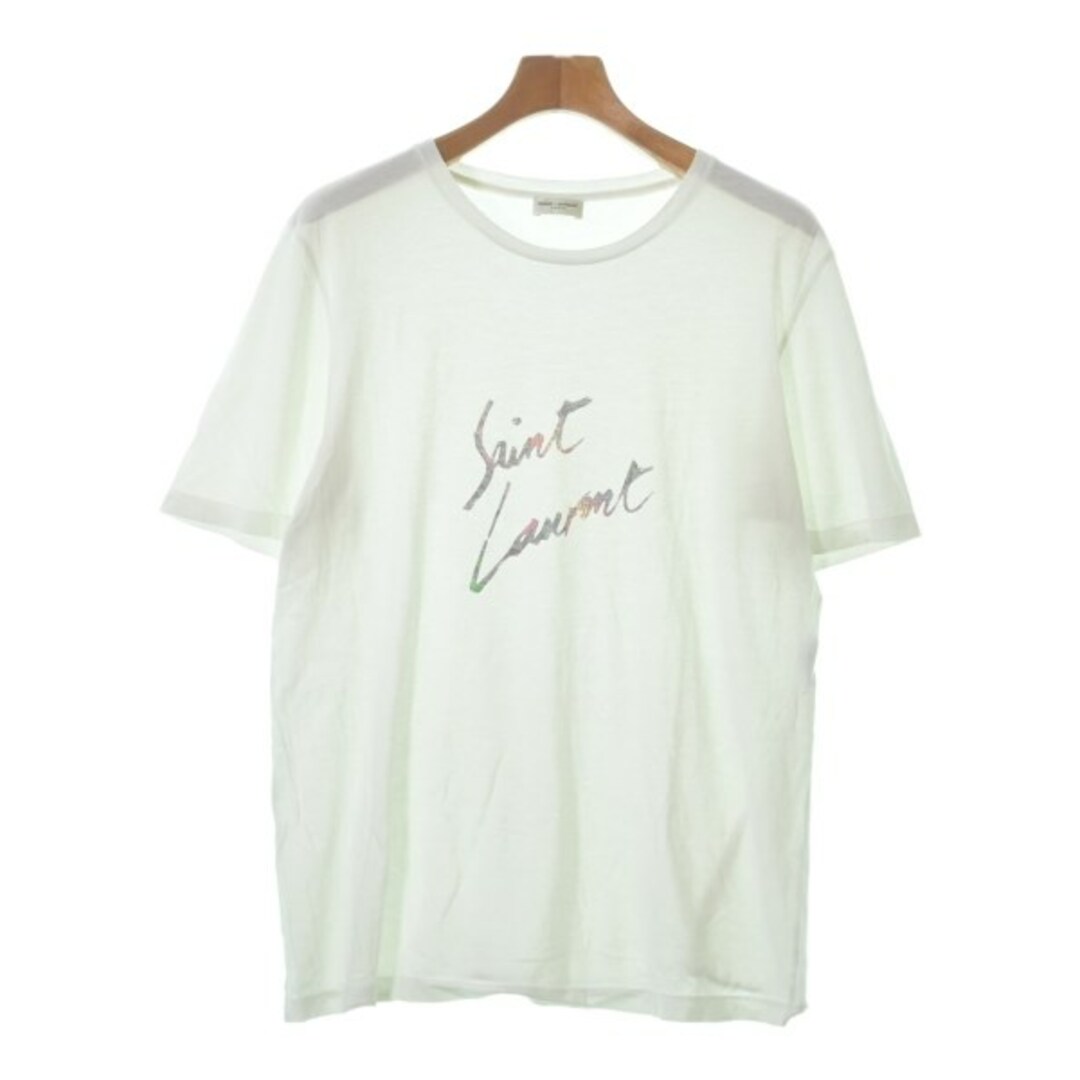 SAINT LAURENT PARIS Tシャツ・カットソー S 白 【古着】【中古】 メンズのトップス(Tシャツ/カットソー(半袖/袖なし))の商品写真