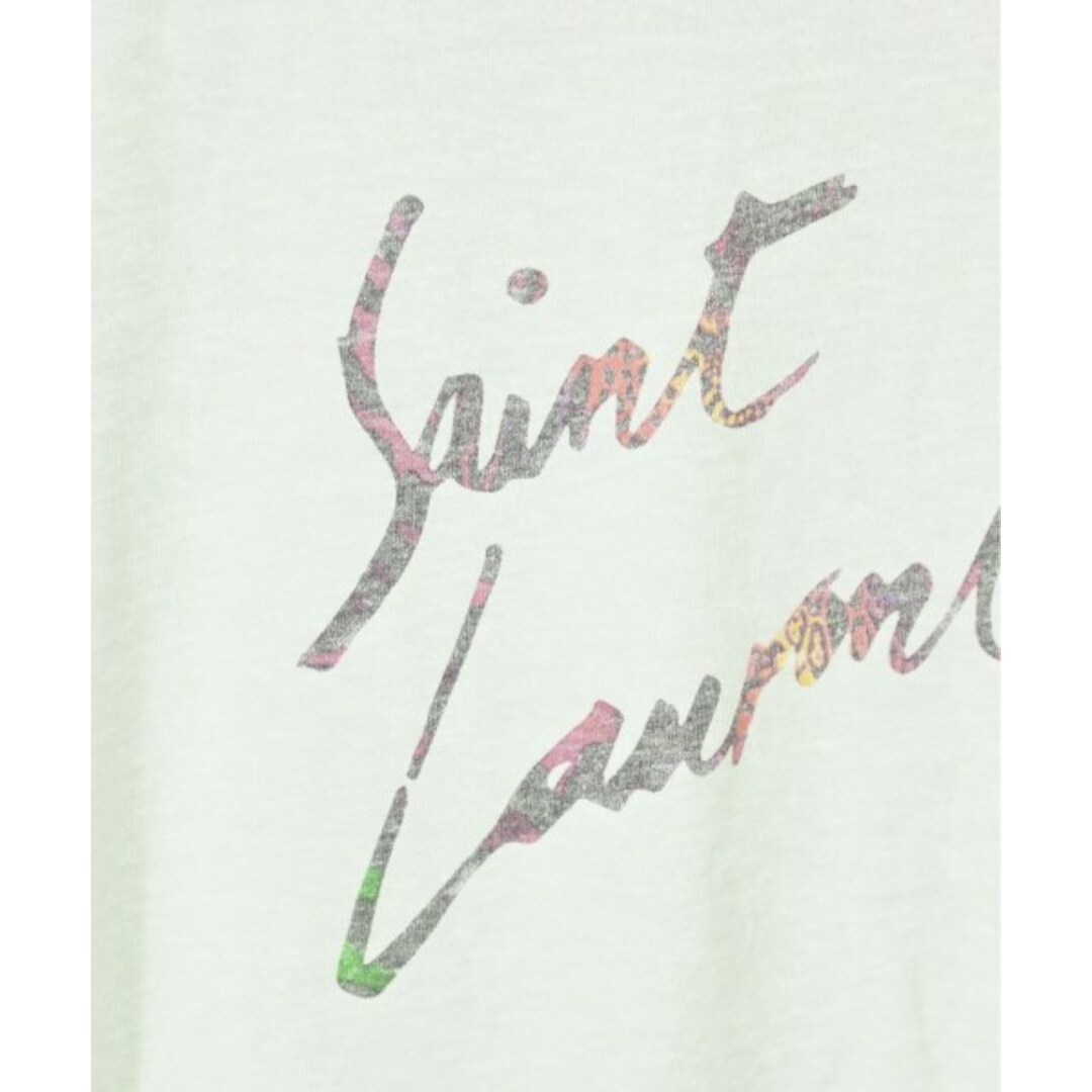 SAINT LAURENT PARIS Tシャツ・カットソー S 白 【古着】【中古】 メンズのトップス(Tシャツ/カットソー(半袖/袖なし))の商品写真