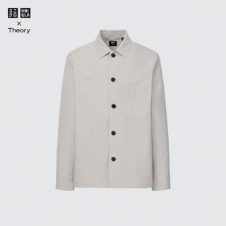 ユニクロ(UNIQLO)のUNIQLO ユニクロ 感動シャツジャケット ライトグレー(ブルゾン)