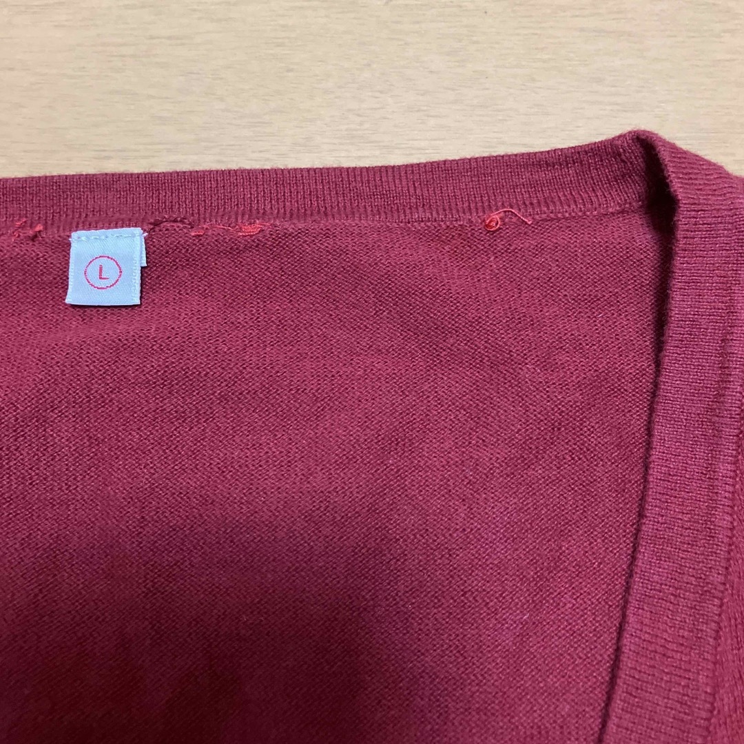 UNIQLO(ユニクロ)のロングカーディガン　レッド　ユニクロ レディースのトップス(カーディガン)の商品写真