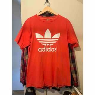 アディダス(adidas)の80s アメリカ製 adidas トレフォイル tシャツ 万国旗タグ(Tシャツ/カットソー(半袖/袖なし))