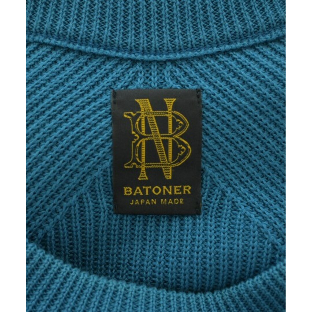 BATONER(バトナー)のBATONER バトナー ニット・セーター 3(L位) 青 【古着】【中古】 メンズのトップス(ニット/セーター)の商品写真