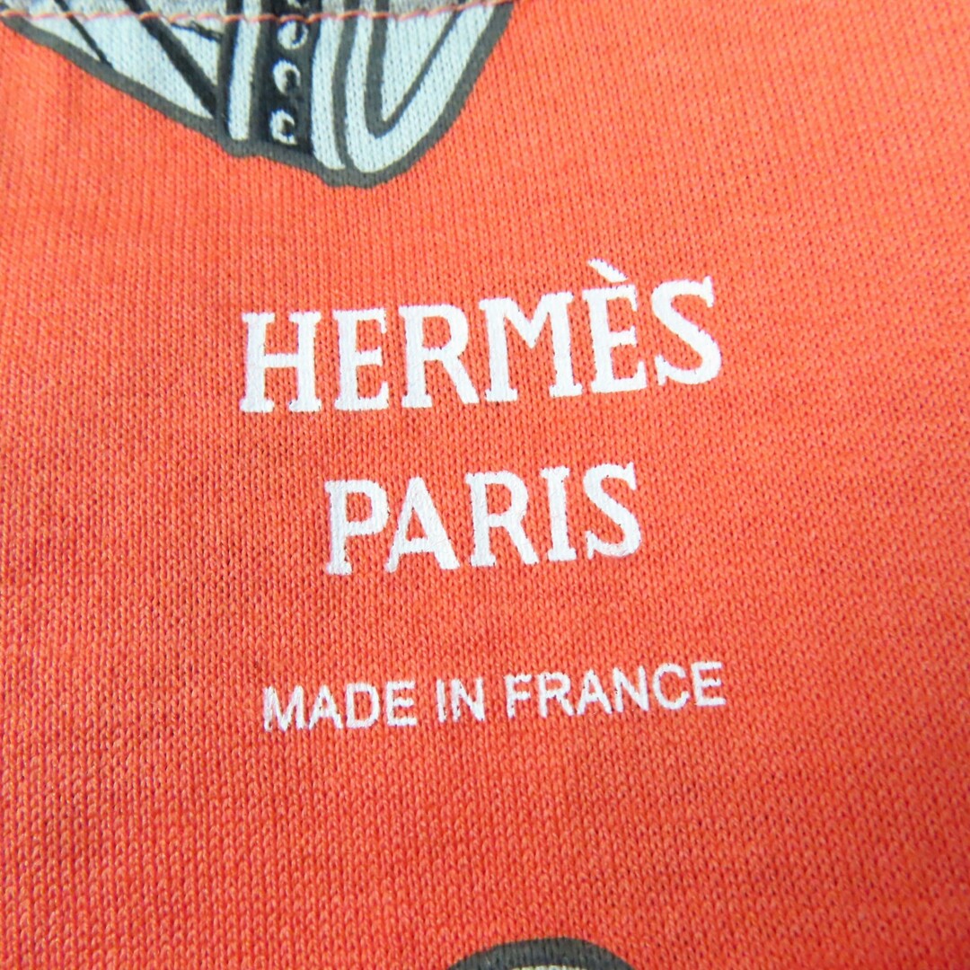 Hermes(エルメス)の極美品☆HERMES エルメス 2020年製 コットン100％ カットソー 半袖Ｔシャツ オレンジ系 34 フランス製 正規品 レディース レディースのトップス(Tシャツ(半袖/袖なし))の商品写真