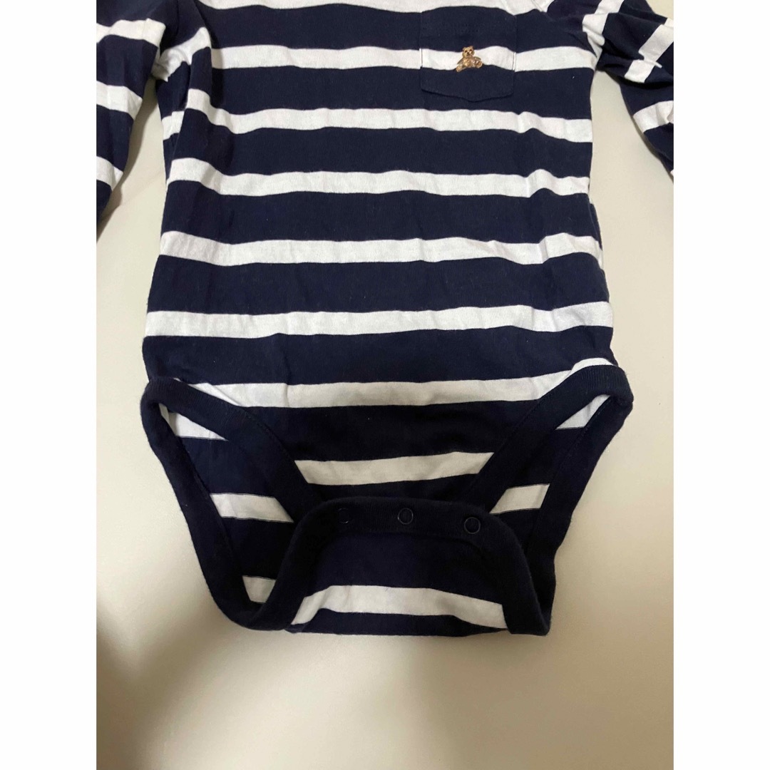 babyGAP(ベビーギャップ)の【美品】BabyGAP ボーダーロンパース70 キッズ/ベビー/マタニティのベビー服(~85cm)(ロンパース)の商品写真