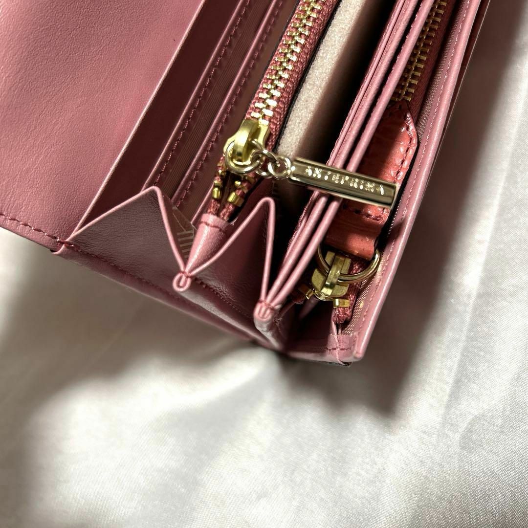 【極美品】アンテプリマ　牛革　レザー　長財布　クロコ型押し　ピンク レディースのファッション小物(財布)の商品写真