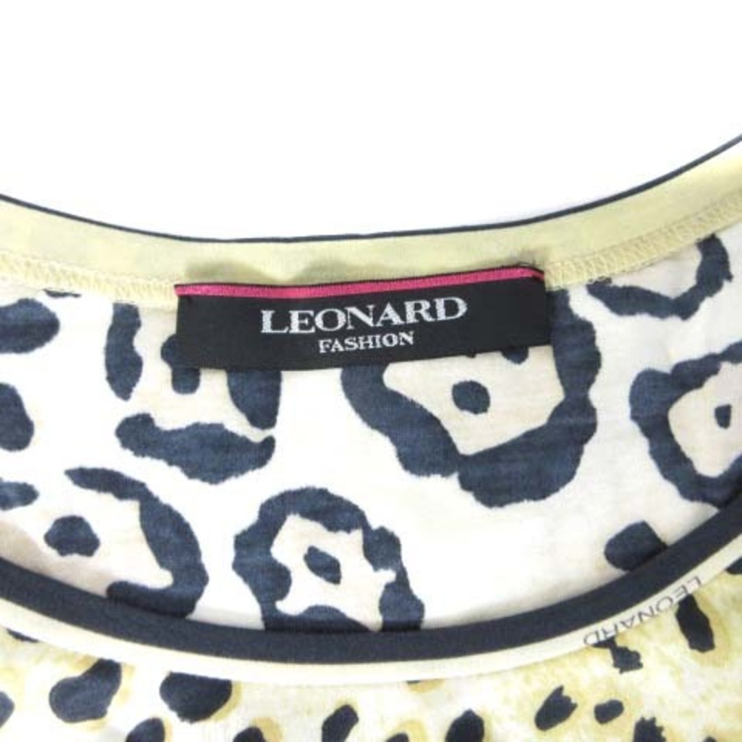 LEONARD(レオナール)のレオナール FASHION Tシャツ カットソー レオパード ヒョウ柄 半袖 L レディースのトップス(カットソー(半袖/袖なし))の商品写真