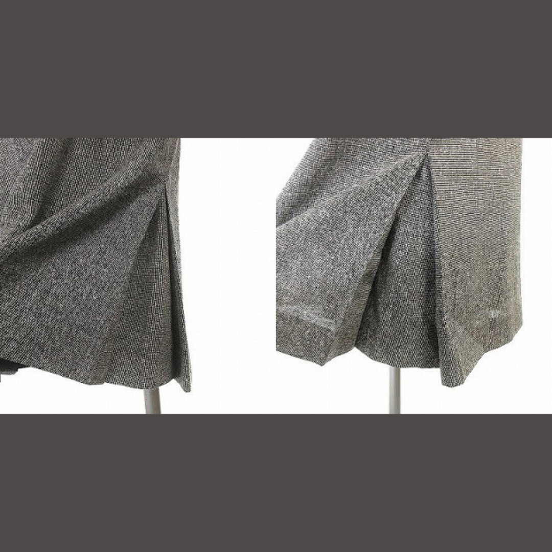 leilian(レリアン)のレリアン スカート ひざ丈 シルク ネップ サイドタック Aライン グレー 7 レディースのスカート(ひざ丈スカート)の商品写真