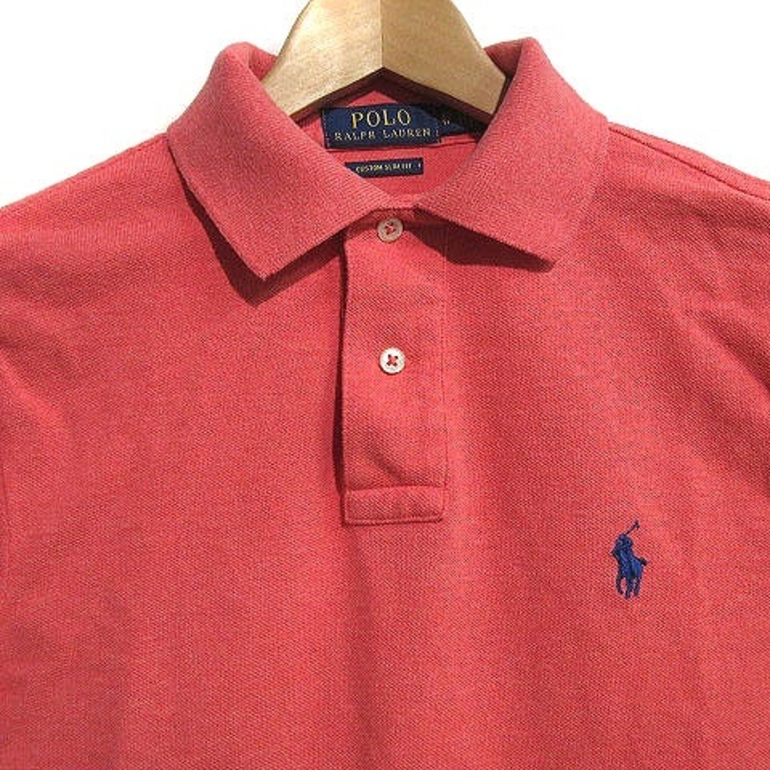 POLO RALPH LAUREN(ポロラルフローレン)のポロ ラルフローレン ポロシャツ 半袖 ロゴ刺繍 鹿の子 赤系 レッド系 XS メンズのトップス(ポロシャツ)の商品写真