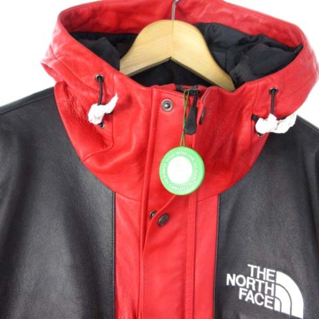 Supreme(シュプリーム)のシュプリーム ザ ノースフェイス タグ付き レザー マウンテンジャケット 赤 L メンズのジャケット/アウター(ブルゾン)の商品写真