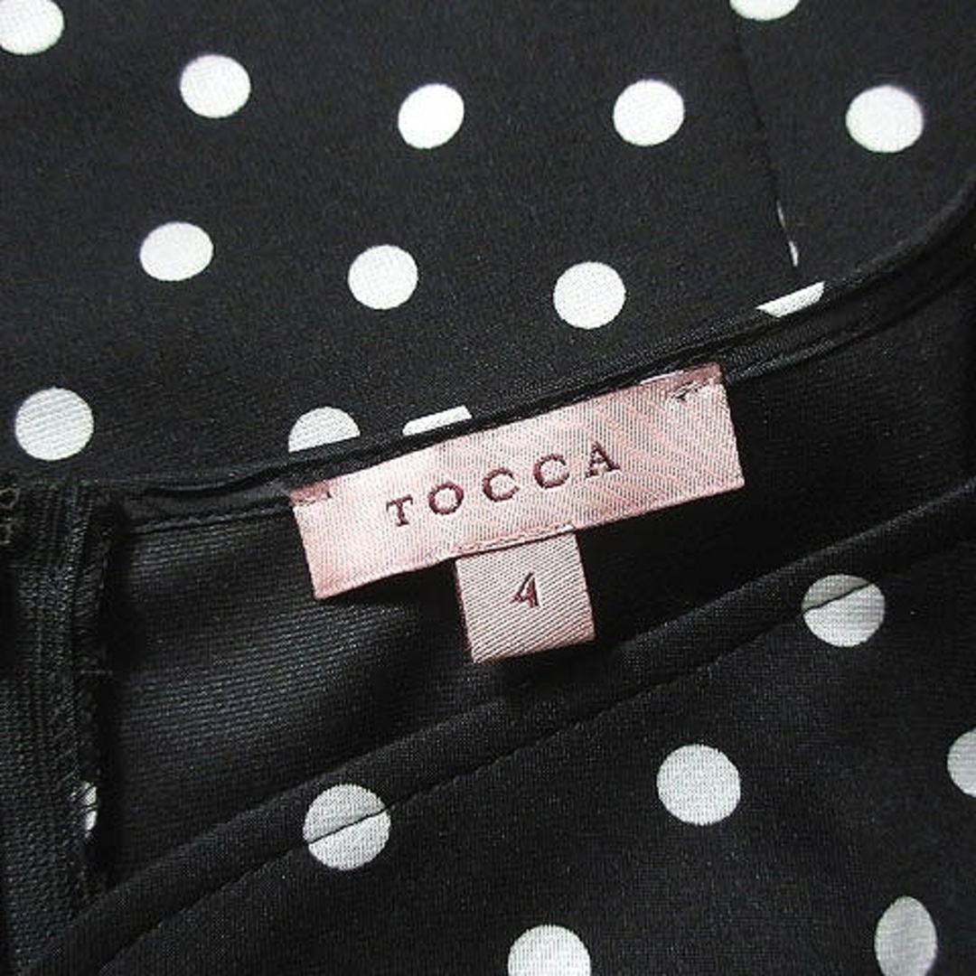 TOCCA(トッカ)のトッカ BRICK ドレス ワンピース ドット柄 ひざ丈 ハートネック 黒 4 レディースのワンピース(ひざ丈ワンピース)の商品写真